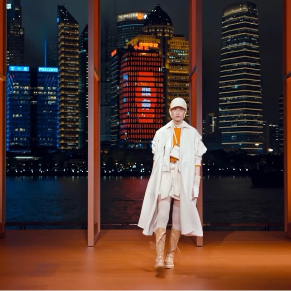 Hermes Cream coat with Silver Details